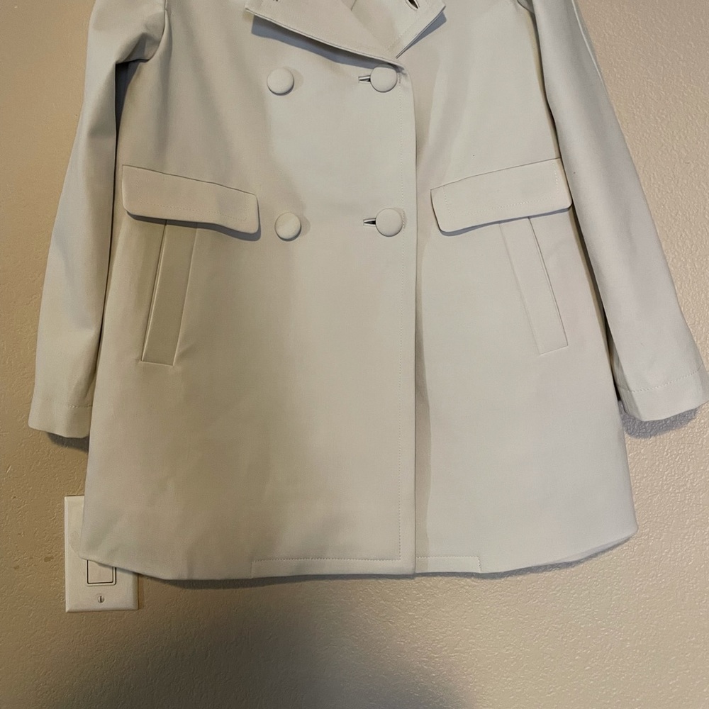 TALBOTS COAT DOUBLE BREASTED OFF WHITE - Picture 2 of 5
